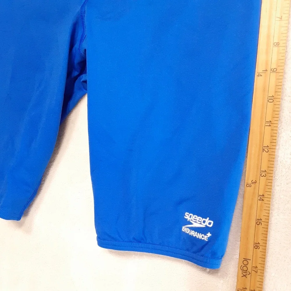 Speedo Mens Endurance Solid Jammer Short 32 Blue Chlorine Resistant 10